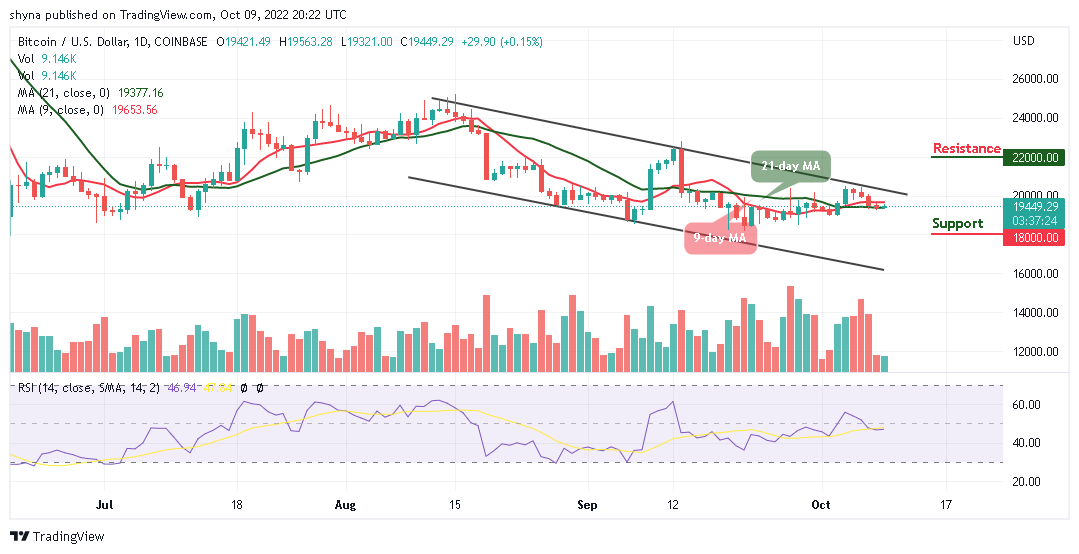 Bitcoin Price Prediction for Today, October 9: BTC Stays around $19,500 Level